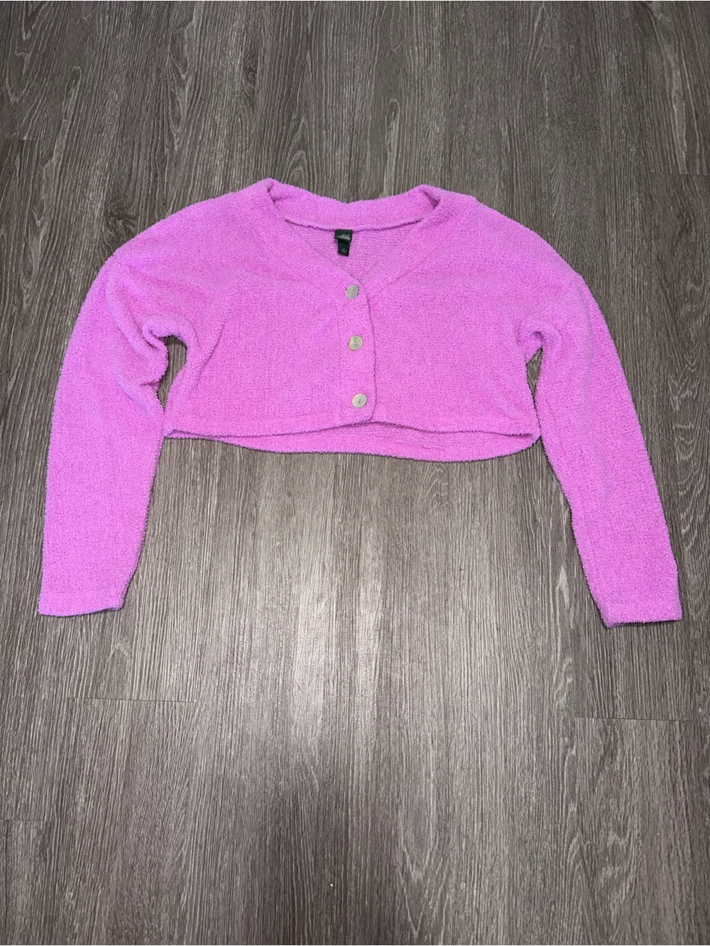 Wild Fable pink/purple cropped sweater cardigan Size Medium